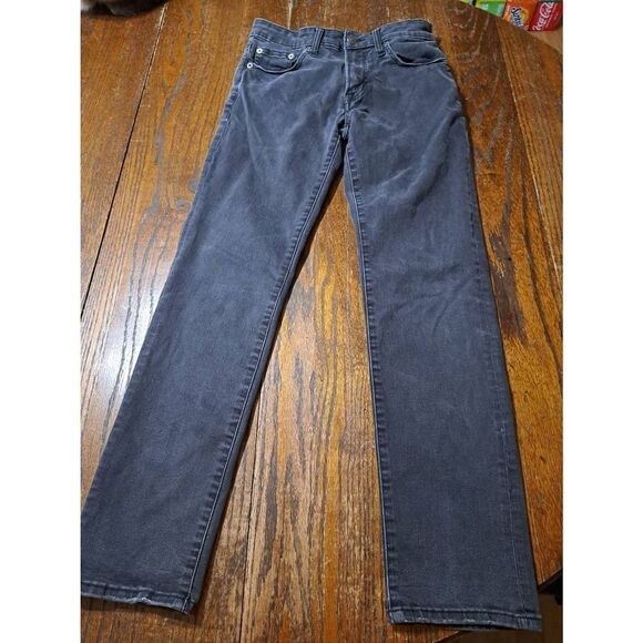 28x30 American Eagle Ne(x)t Level Flex Black Denim Jeans Faded Distressed - Picture 1 of 9